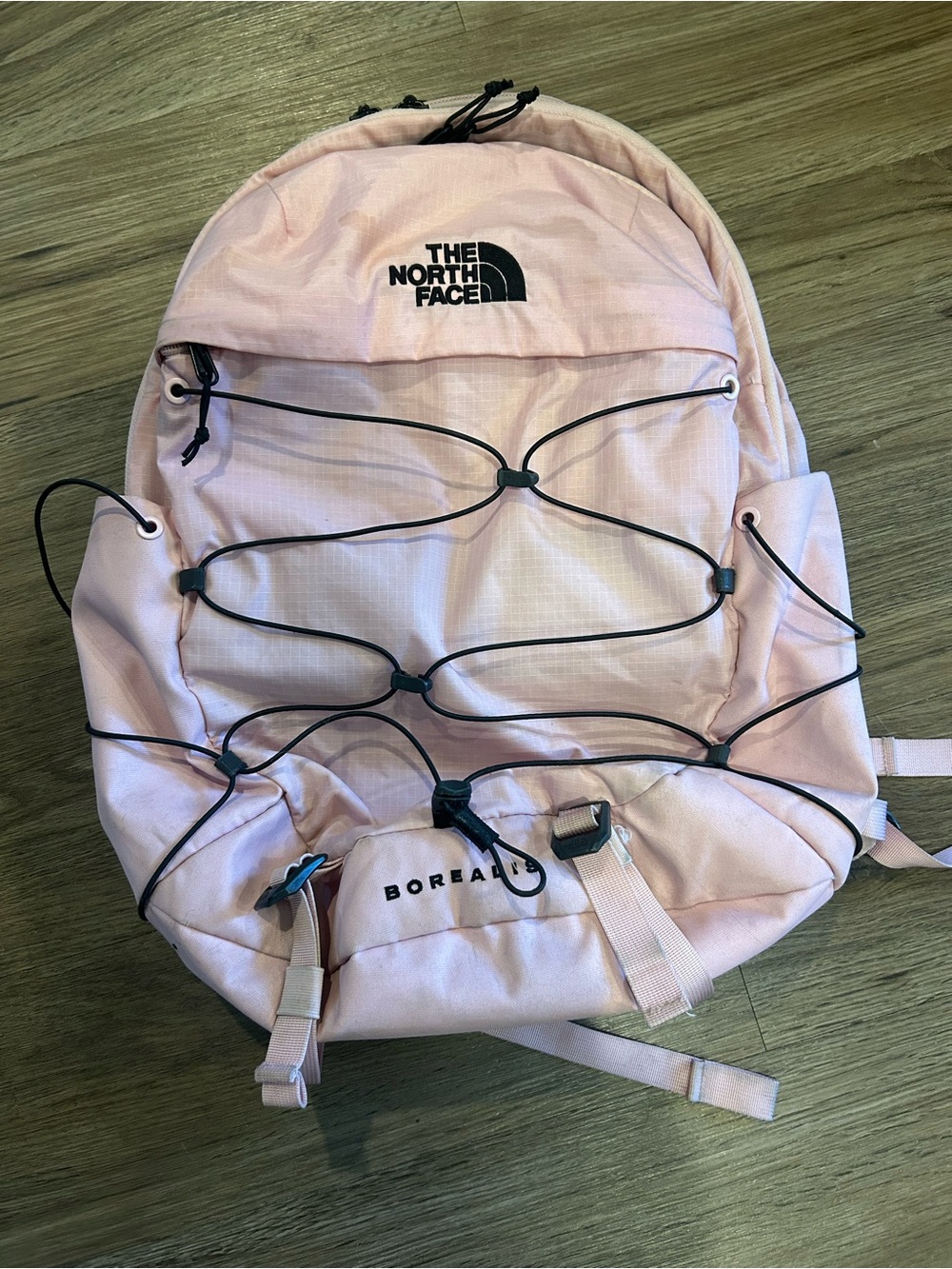 The North Face Borealis Backpack in Soft Pink with Black Accents